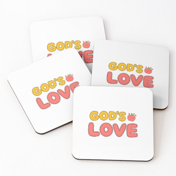 Item preview, God is Love Smiling Apple Cute Christian Design designed and sold by OHSHALOM.