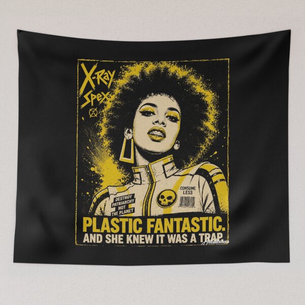 Item preview, Poly Styrene X-Ray Spex Punk Pop Screenprint Acid Yellow Art designed and sold by Artisticanvas.
