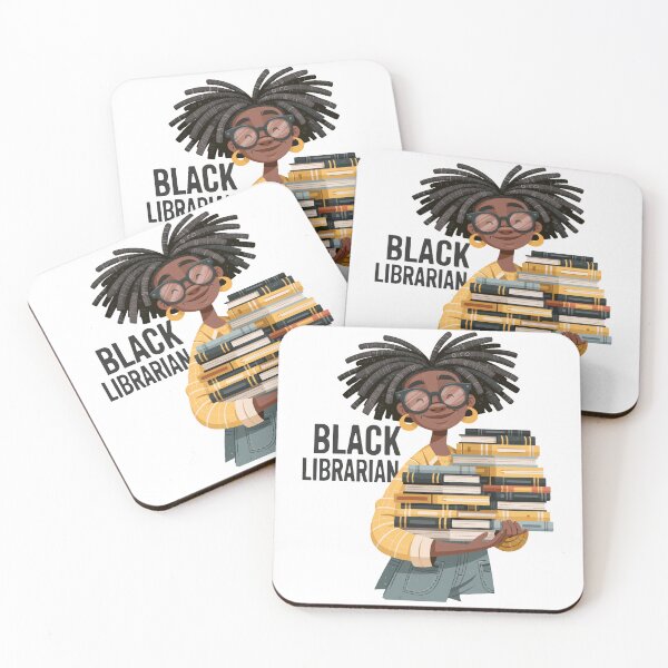 Item preview, Black Librarian Stacks of Books text Design designed and sold by RichardRags.