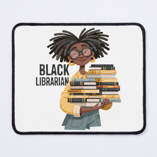 Item preview, Black Librarian Stacks of Books text Design designed and sold by RichardRags.