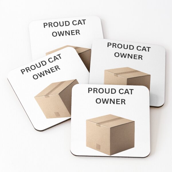 Item preview, Proud Cat Owner Cardboard Box Humor designed and sold by Wear_Houze.