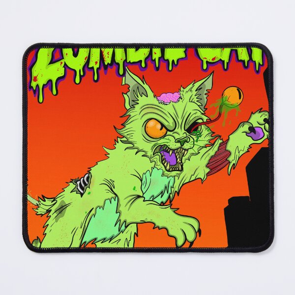 Item preview, The Adventures of Zombie Cat | Retro Horror Comic Cover | Creepy Cute Zombie Cat Art designed and sold by Let There Be Art Studio.