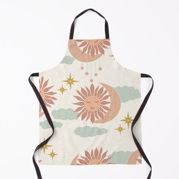 Item preview, Large Boho Celestial Sun Moon Clouds Dreamy Pastel Cosmic Pattern designed and sold by DColourMuse.