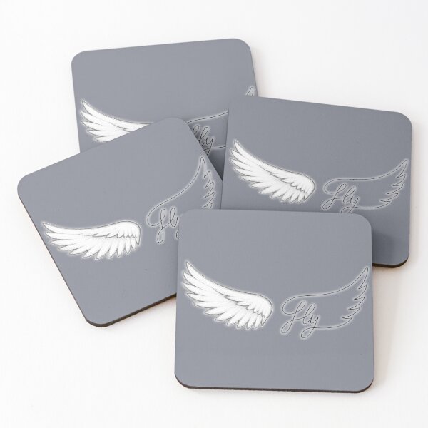 Item preview, Fly Angel Wings | Minimalist Typography Wing with Hand-Drawn Angel Wing | Inspirational Line Art | Freedom & Faith Design designed and sold by Ginastle26.