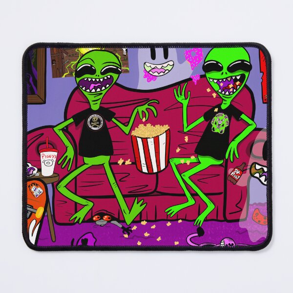 Item preview, Alien Movie Night | Cute UFO Cartoon | Spooky Sci-Fi Pop Art Illustration designed and sold by Let There Be Art Studio.