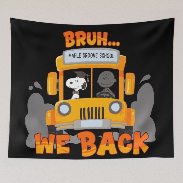 Item preview, Snoopy Bruh We Back To School Funny Bus designed and sold by DamianRoy88.