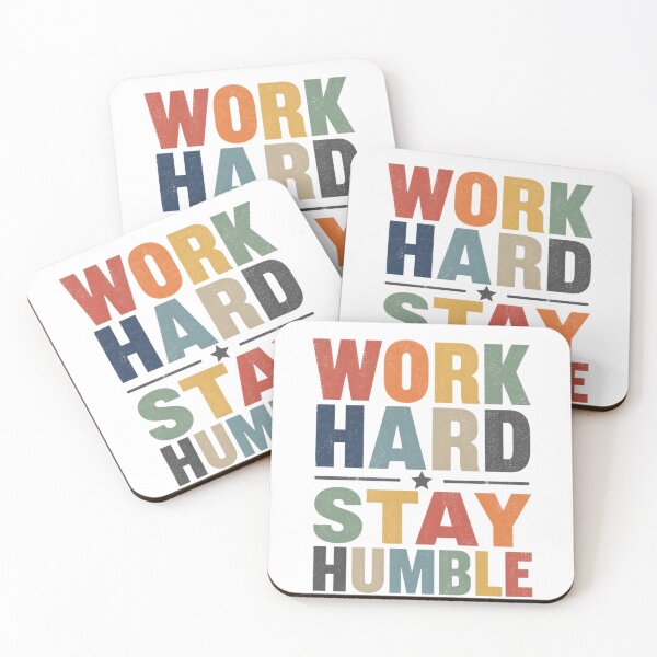 Item preview, Work Hard Stay Humble Retro Vintage Motivational Quote Typography T-Shirt designed and sold by redblink store.