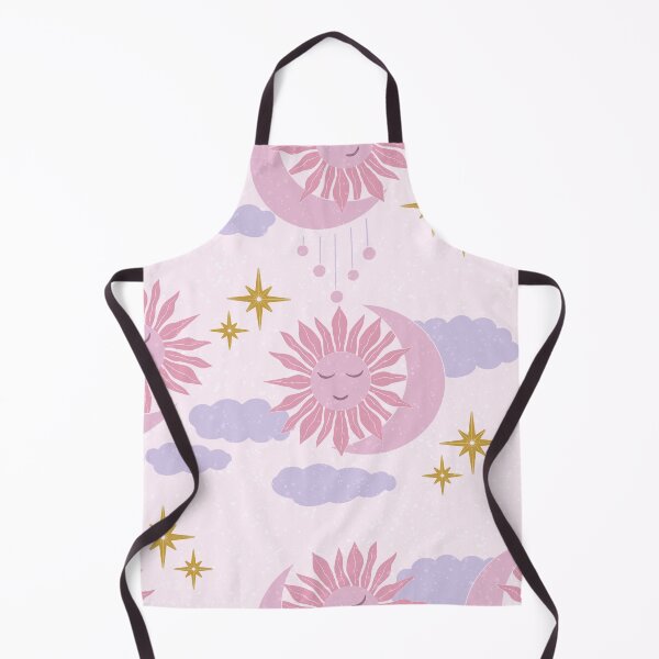 Item preview, Large Pink Celestial Sun Moon Lavender Clouds Dreamy Cosmic Pattern designed and sold by DColourMuse.