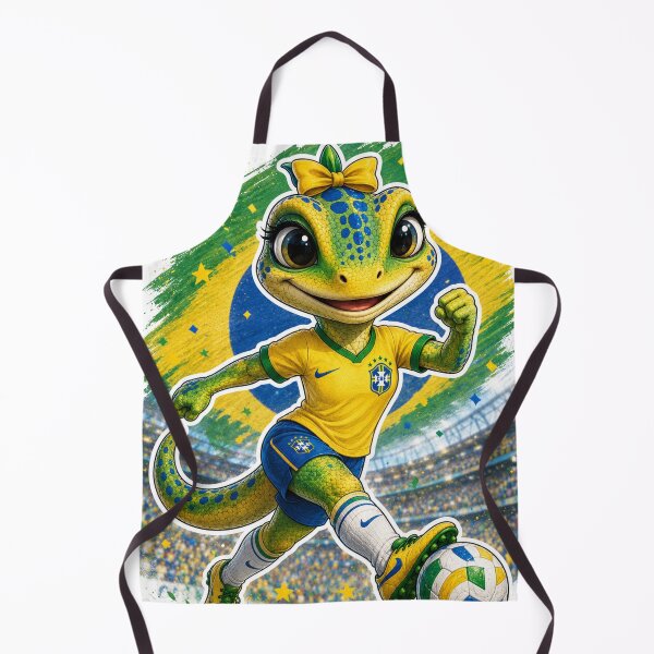 Item preview, Brazilian Gecko Soccer Girl Mascot designed and sold by mimiartes.