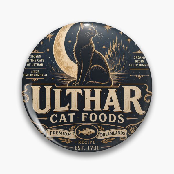 Item preview, Ulthar Cat Foods | Vintage Dreamlands Cat Food Brand | H.P. Lovecraft Inspired Retro Logo designed and sold by Extravanganzza.