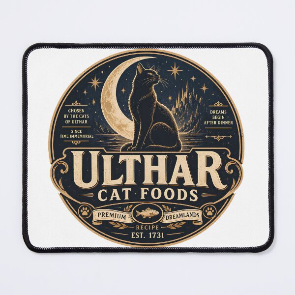 Item preview, Ulthar Cat Foods | Vintage Dreamlands Cat Food Brand | H.P. Lovecraft Inspired Retro Logo designed and sold by Extravanganzza.