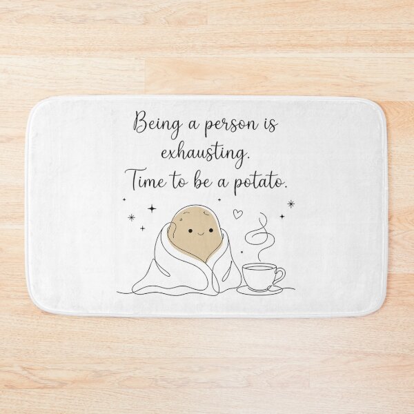 Item preview, Being a Person Is Exhausting Time to Be a Potato, Cute Potato One Line Art designed and sold by Nitta Studio.