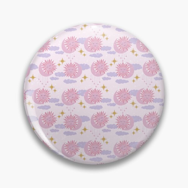 Item preview, Small  Pink Celestial Sun Moon Lavender Clouds Dreamy Cosmic Pattern designed and sold by DColourMuse.