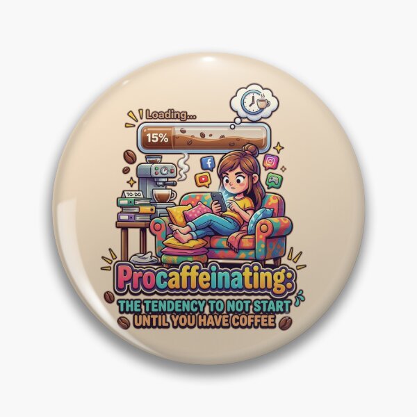 Item preview, Procaffeinating Coffee Social Media  designed and sold by dreamkaistudios.