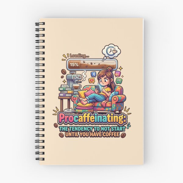Item preview, Procaffeinating Coffee Social Media  designed and sold by dreamkaistudios.