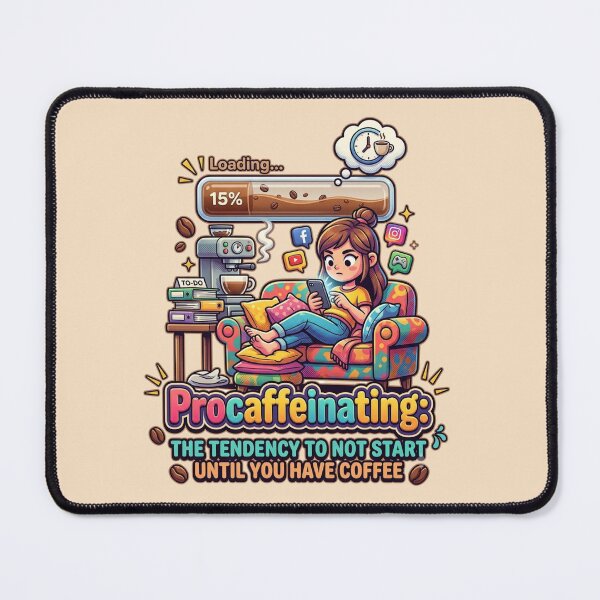 Item preview, Procaffeinating Coffee Social Media  designed and sold by dreamkaistudios.