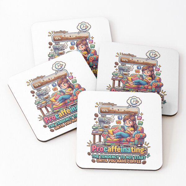 Item preview, Procaffeinating Coffee Social Media  designed and sold by dreamkaistudios.