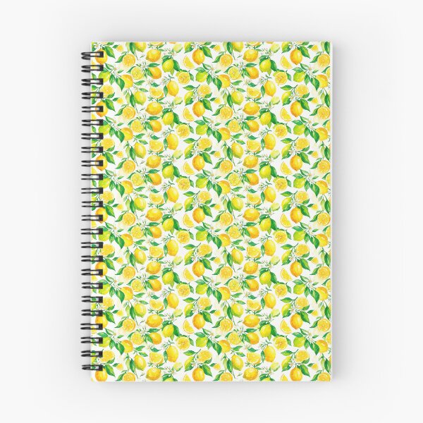 Aperçu de l'œuvre Motif citron aquarelle | Design floral botanique d'agrumes frais sans raccord créée et vendue par zycs.