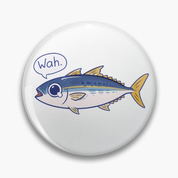 Item preview, Cute Kawaii Tuna Fish WAH Sticker designed and sold by HoloHugDesigns.