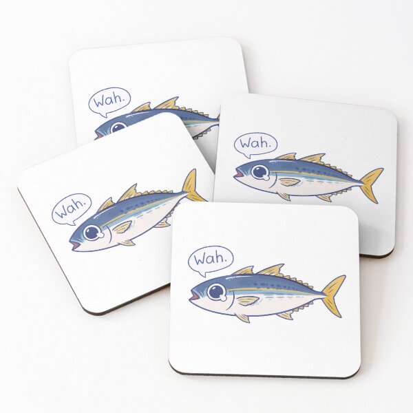Item preview, Cute Kawaii Tuna Fish WAH Sticker designed and sold by HoloHugDesigns.
