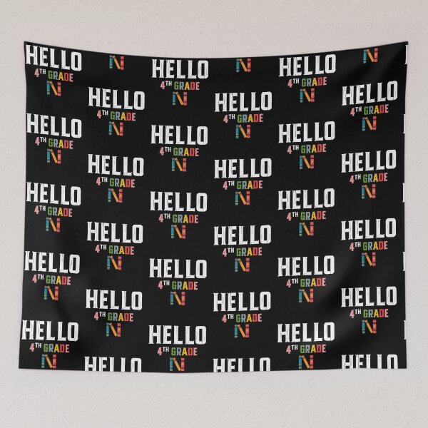 Item preview, Hello 4th Grade Back to School designed and sold by QuiteOrbit.