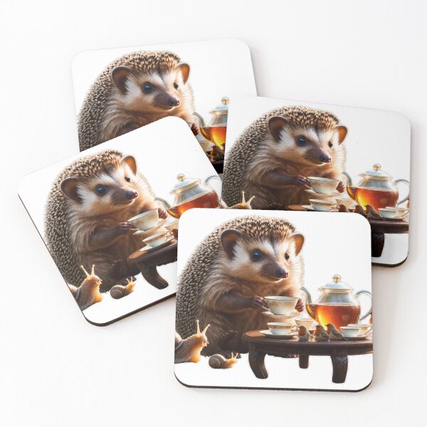 Artikelvorschau, Gemütlicher Igel-Teezeit-Aufkleber entworfen und verkauft von HenryHog.
