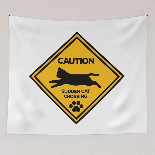 Item preview, Caution: Sudden Cat Crossing Japan Art designed and sold by San Studios Co..