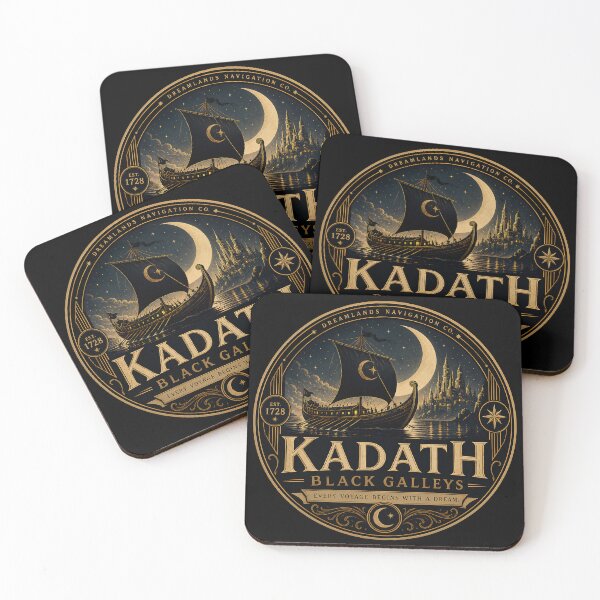 Item preview, Kadath Black Galleys | Dreamlands Navigation Co. | Vintage Lovecraft Sailing Logo designed and sold by Extravanganzza.