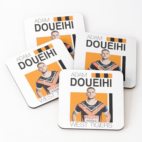 Item preview, Adam Doueihi West Tigers NRL Rugby Player Poster Design designed and sold by sarahdeva.