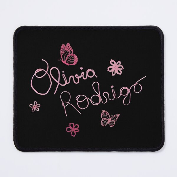 Item preview, Olivia Rodrigo Handwritten Signature Pink Butterflies and Flowers designed and sold by GloomWood.