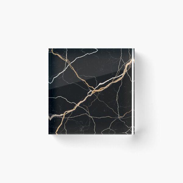 Item preview, Modern Black Marble with White & Gold Veins Aesthetic  designed and sold by aprajoos.