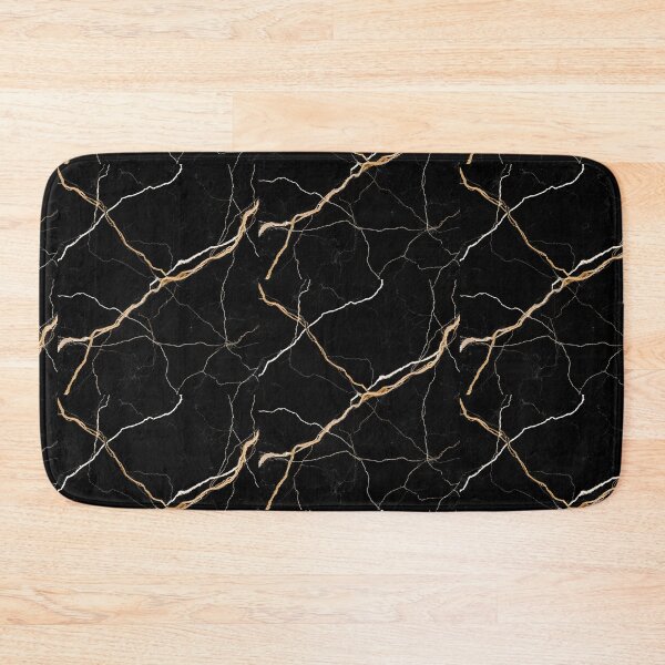 Item preview, Modern Black Marble with White & Gold Veins Aesthetic  designed and sold by aprajoos.