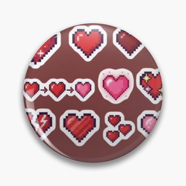 Item preview, Corazones de colecciones al estilo pixel art designed and sold by Purpleclomb.