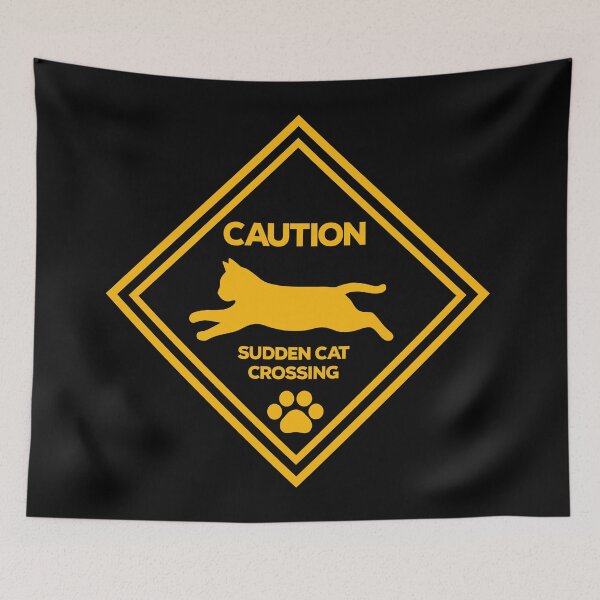 Item preview, Caution: Sudden Cat Crossing Japan Street Art designed and sold by San Studios Co..