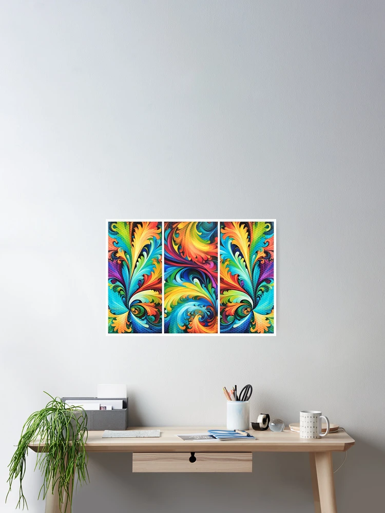 Thumbnail 2 of 3, Poster, Multi Abstract designed and sold by EarthyMade.
