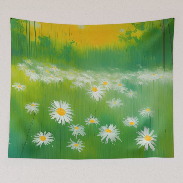 Item preview, Nature's Symphony: A Lush Green Meadow of Daisies designed and sold by elcarnero.