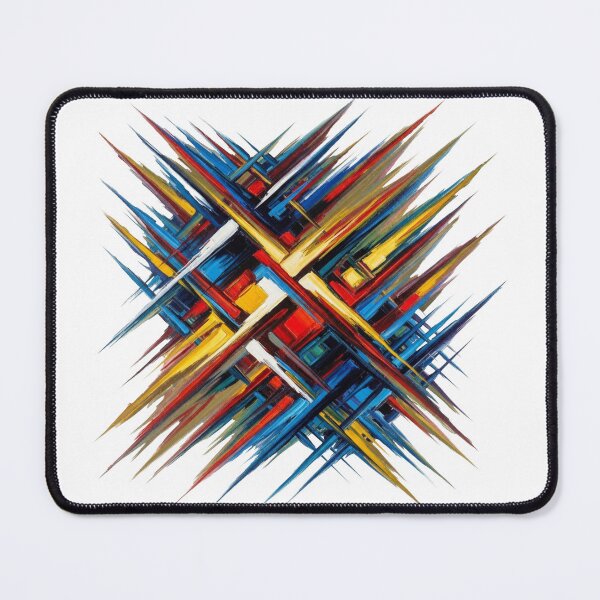 Item preview, Abstract Geometric Explosion Oil Paint Art designed and sold by Dzblack.