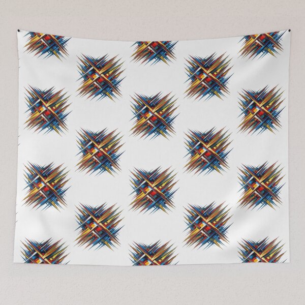 Item preview, Abstract Geometric Explosion Oil Paint Art designed and sold by Dzblack.