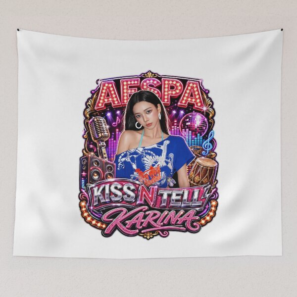 Item preview, Aespa Karina vintage carnival Y2K heart graphic print designed and sold by Valereekmerch.