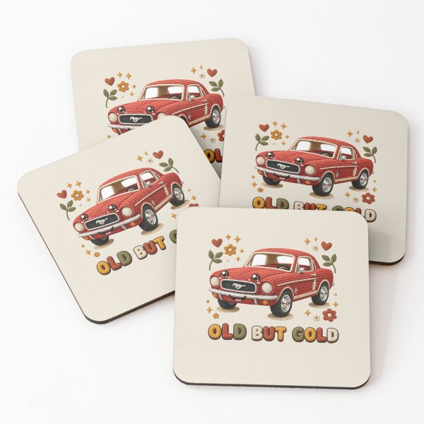 Item preview, Cute Crochet Ford Mustang Old But Gold Classic Car Design designed and sold by Panom Suavichien.