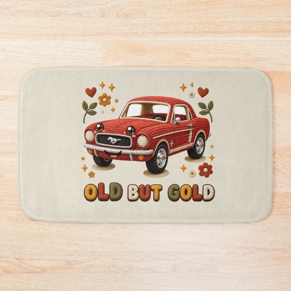 Item preview, Cute Crochet Ford Mustang Old But Gold Classic Car Design designed and sold by Panom Suavichien.