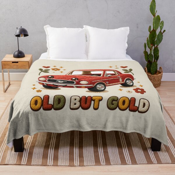 Item preview, Cute Crochet Ford Mustang Old But Gold Classic Car Design designed and sold by Panom Suavichien.