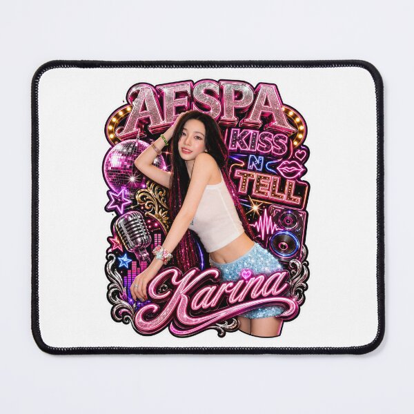 Item preview, aespa Karina retro amusement park glowing lights poster designed and sold by Valereekmerch.
