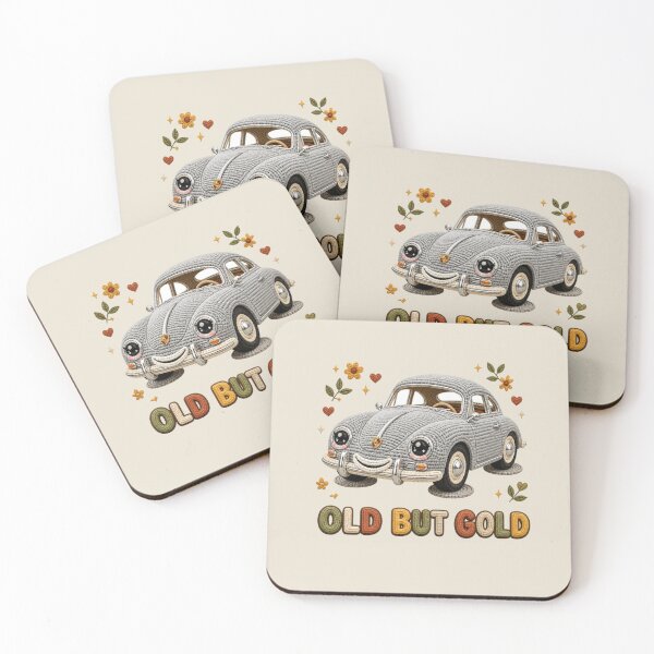 Item preview, Cute Crochet Porsche 356 Old But Gold Classic Car Design designed and sold by Panom Suavichien.