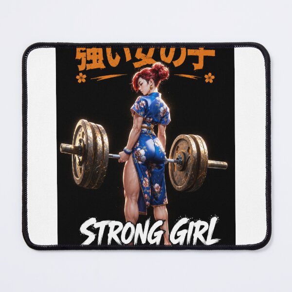 Item preview, Strong Girl Anime Gym Weightlifting Japanese Fitness Design designed and sold by Digistore1221.