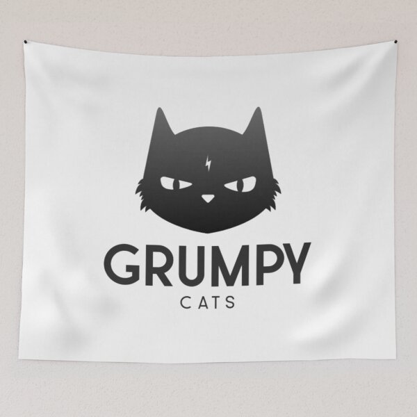 Item preview, Grumpy Cats - Minimalist Black Cat Silhouette with Lightning Bolt designed and sold by GenZFashion000.