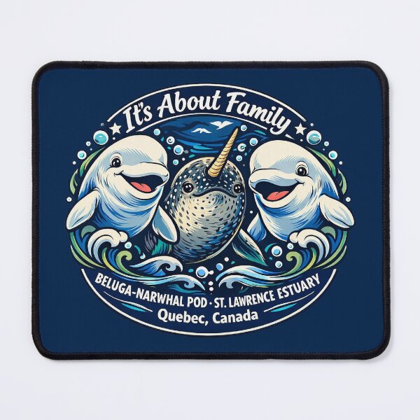 Item preview, Beluga-Narwhal Pod - It's About Family designed and sold by Omaha Jones T-Shirts and More.