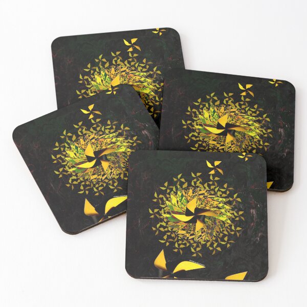 Item preview, Yellow Pinwheels in the Dark – Mystical Geometric Illusion designed and sold by MAMA.art.Rio <Marsailhe_Milward>.