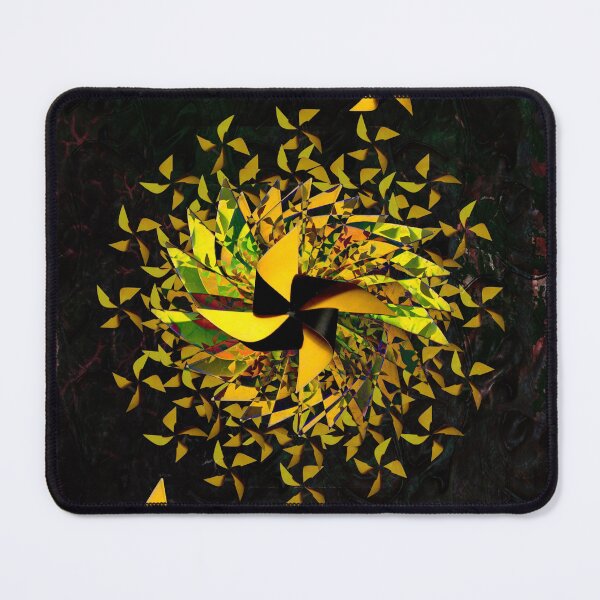 Item preview, Yellow Pinwheels in the Dark – Mystical Geometric Illusion designed and sold by MAMA.art.Rio <Marsailhe_Milward>.