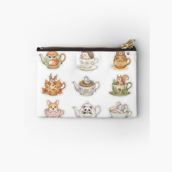 Item preview, Coquette Cottagecore Animal Tea Party  Cute Woodland Animals in Vintage Teacups  Cozy Kawaii Sticker Collection designed and sold by yanderedev.